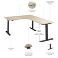 thumbnail image 6 of Move 60 Series 60W L Shaped Standing Desk in Natural Elm - Engineered Wood, 6 of 7