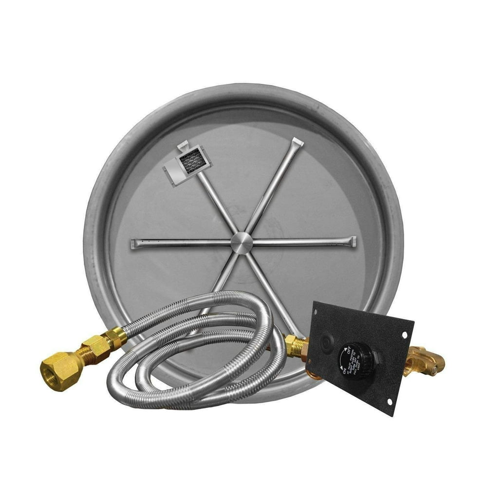Firegear FPB33RBSTMSN UL Listed Match Light Gas Fire Pit Burner Kit