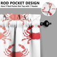 thumbnail image 5 of Kitchen Curtains 36 Inch Short - 3 Panel Set, Crab Sea Life Theme, Rod Pocket Window Curtain, 100% Polyester for Tropical Farmhouse Kitchen, Nautical Decor, Easy Wash, 5 of 6