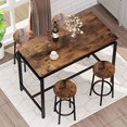 thumbnail image 2 of Recaceik Dinning Table Sets for 4 Bar Table and Chairs Set Industrial Outdoor Table w/ 4 Stools for Home, Farmhouse, Restaurant, Cafe, Kitchen, Dining Room, Breakfast Nook, Small Space Living Room, 2 of 5