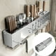 thumbnail image 1 of Estante de Ganchos para Utensilios de Cocina, Estante Colgante con Toallero, Organizador de Cocina Multiusos con Soporte para Utensilios, Especiero de Pared de Acero Inoxidable, 1 of 6