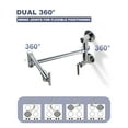 thumbnail image 7 of WOWOW Brass Wall Mounted Pot Filler Faucet with control Double Joint Swing Arm in Polished Chrome, 7 of 7