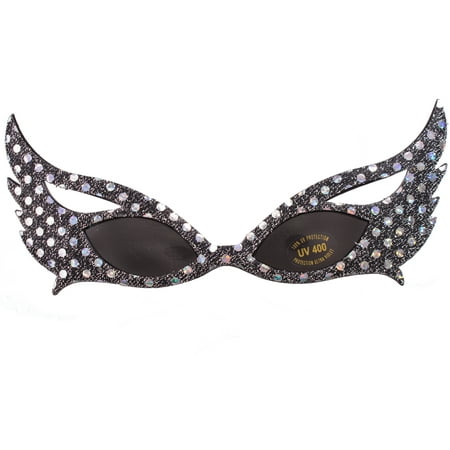 Veil Entertainment Masquerade Winged Costume Sunglasses, One-Size Adult