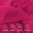 thumbnail image 5 of IR Imperial Rooms 3 PC Duvet Cover Set Queen Size Plain Button Closer Soft Brushed Microfiber Pink (90 x 90) Inches, 5 of 8