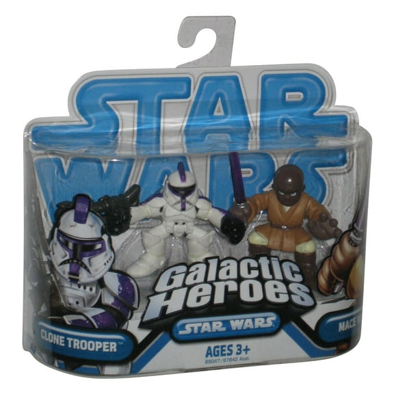 Star Wars Galactic Heroes Mace Windu and EPII Clone Trooper Figure Set