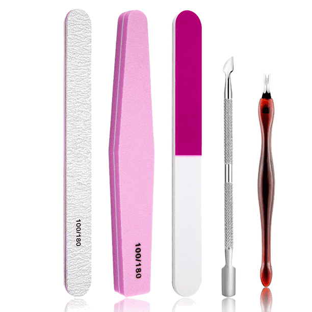 Juego de herramientas de manicura para empujador de cutículas de primera calidad, lima profesional para uñas encarnadas, removedor de cutículas, cortadores, herramienta de gel para decoración de