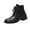 Black, variant on Women Boots Chunky Heel Round Toe Lace-up Ankle Short Boots Women Trendy Casual Outdoor Dressy Winter Warm Shoes Black 5.5