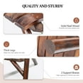 thumbnail image 2 of VINGLI Wooden Adirondack Chair, 2 Person Chairs With a Small Side Table, Comfortable Bench, Rustic Style for Patio, Porch, and Park (Carbonized), 2 of 7