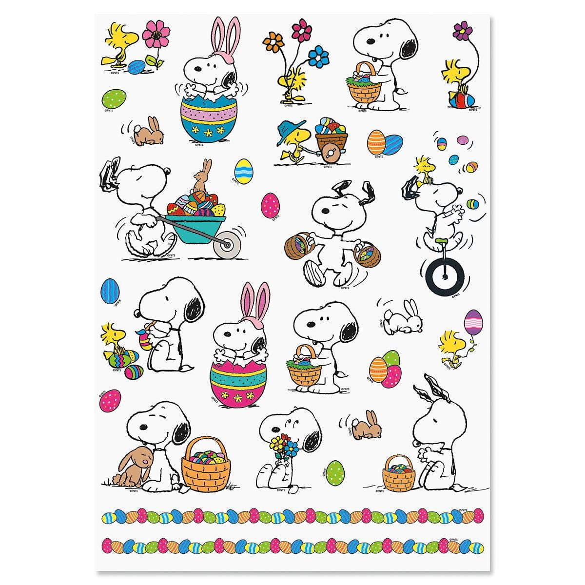 PEANUTS® Snoopy and Woodstock Easter Sticker Pack -58 Designs, 2