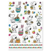PEANUTS Snoopy and Woodstock Easter Sticker Pack -58 Designs, 2-Sheets, Largest sticker " x 7", Bunnies, Eggs, Basket by Current