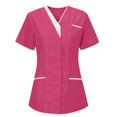 thumbnail image 2 of Scrub Tops for Woman Soft Stretch V-Neck Top Scrubs with 3 Pockets Easy Care for Women Scrub Clothing, 2 of 3