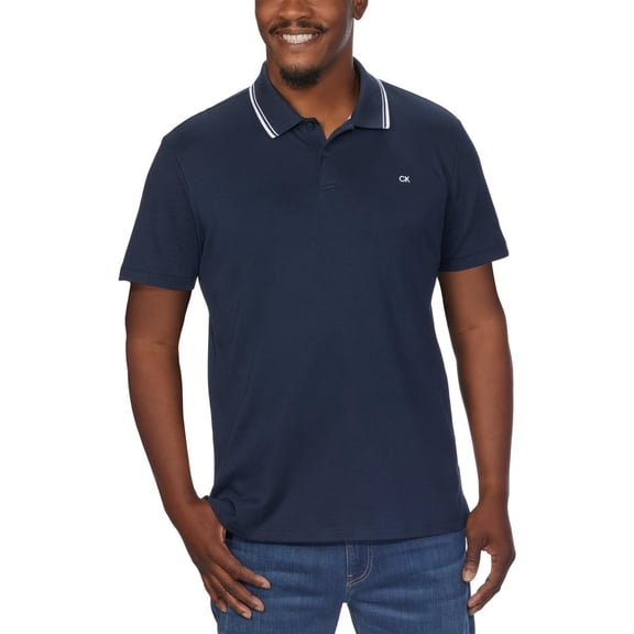 Calvin Klein Men's Polo (Blue,X-Large)