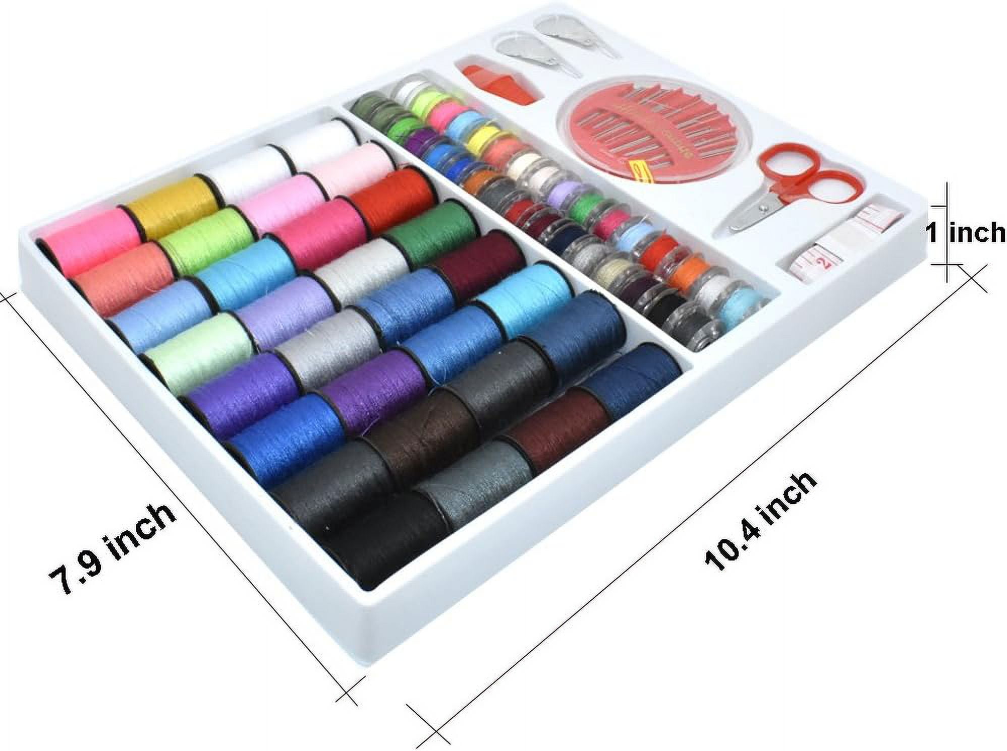 Sewing Kit with 100 Basic Sewing Accessories, 64 Spools of Thread Mini Sewing kit for Beginners,Traveller, Emergency, Whole Family to Mend and Repair