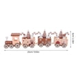 thumbnail image 6 of ELAYARD Wooden Mini Snowman Train Set for Christmas Table Decor Multi Colored Holiday Accent 7.5 x 4.5 x 3.5 inches, 6 of 7