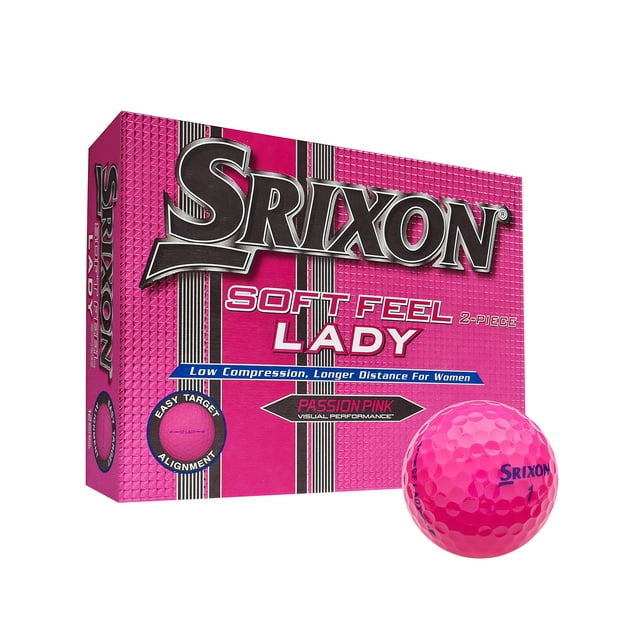 Srixon Women's Soft Feel Golf Balls 12 (1 Dozen), Passion Pink ...