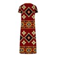 thumbnail image 5 of Robes pour Femmes 2024 Été Surdimensionné Décontracté Manches Courtes Col en V Robe Imprimée Robe Ample 50 % de Réduction!, 5 of 5
