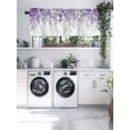 thumbnail image 7 of Summer Purple Eucalyptus Kitchen Valances for Windows Rustic Watercolor Leaves Floral Valance Curtains&nbsp; for Kitchen /Living Room/Bedroom/ Bathroom Decor, 42"x12 " ,Rod Pocket 1 Panel,, 7 of 7