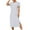Blue, variant on Women's Summer Casual Striped Long Dress Round Neck Slim Stretchy Side Split Comfy T Shirt Maxi Dress with Pockets