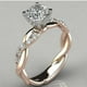 thumbnail image 1 of Exquisitos anillos de compromiso de Color plateado a la moda para mujer, anillo de piedras de circón blanco a la moda, joyería nupcial de aniversario para boda Tan Jianjun unisex, 1 of 2