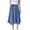 BU1, variant on Women Plus Size Denim Skirt Polyester High Waisted A Line Midi Elastic Waist School Casual Wear