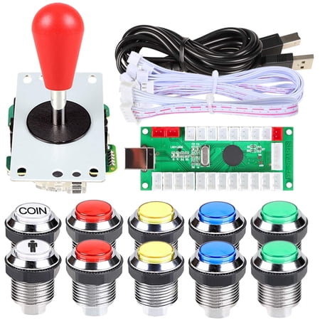 ATTOE 1 Player LED Arcade DIY Part Kit USB Encoder to PC Gamepads ...