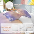 thumbnail image 2 of 3 Piece Cloud in the Sky Sunset Duvet Cover Set Queen Size, Microfiber Comforter/Quilt Cover with Corner Ties and 2 Pillowcases, Mountain Nature All Season Soft Bedding with Zipper Closure, 2 of 8