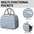 thumbnail image 6 of Lunch Bag Lunch Box for Women Reusable Insulated Lunch Cooler Bags,Large Capacity for Work Travel Picnic,Water-Resistant Multicolored Checkered Retro Lunch Tote Bag Gifts for Woman Mom Grey, 6 of 6