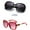Black+Red, variant on Sunglasses for Women, UV 400 Sunglasses Large Frame Women Sunglasses Classic Oversized Sunglasses/Tea