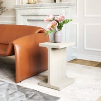 Bama Side Table Whitewashed End Table, Modern Style, Mango Wood rectangular shape tabletop, Mango Wood, Indoor Living