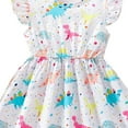 thumbnail image 4 of RTKFRFLM Toddler Girls Casual Dresses Fly Sleeve Cartoon Prints Summer Cute Midi Girl Sundress Dresses Flower Girl Dresses,Size 2-3 Years, 4 of 4