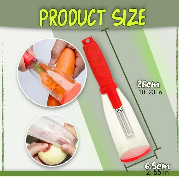 Caja de Almacenamiento de Herramientas Cuchillo de Raspado de Acero Inoxidable Cuchillo Planeador Multipropósito con Pelador de Almacenamiento de Cajas Cuchillo de Pelado Tipo de Almacenamiento Domést