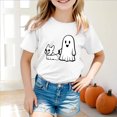 thumbnail image 2 of NIEWTR Girls Halloween T-Shirt Funny Short Sleeve Witch Please Graphic Tees Tops Halloween T-Shirt Halloween Spooky Season Graphic T-Shirt (6-7 Years,White), 2 of 5