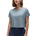 thumbnail image 1 of Remera CRZ YOGA Crop Relaxada de Algodón Pima Azul XS, 1 of 6