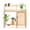 Natural, variant on 30″x14.5″×35.5″ Potting Table w/Metal Tabletop, 3 Layers Outdoor Work Bench w/Hook for Garden, Solid Wood Workstation for Garage