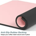 thumbnail image 4 of Coffee Mat, 16" x 24" Coffee Bar Mats for Espresso Machine Station Accessories and Organizer, Hide Stain Rubber Backed Absorbent Dish Drying Pad for Kitchen Counter, Cute Bar Decor Pad, Pink, 4 of 7