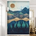 thumbnail image 2 of Idea4wall 3pcs Nordic Style Mountain & Sunshine Stick Wallpaper Removable Wall Murals Large Wall Stickers for Home Decoration, 120"x72", 2 of 5