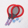 thumbnail image 5 of 1 juego de raquetas de tenis para niños, juego de raquetas de playa con pelotas en interiores y exteriores, juguetes deportivos para niños (rojo), 5 of 5