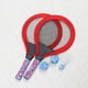 thumbnail image 3 of 1 juego de raquetas de tenis para niños, juego de playa con pelotas, juguetes deportivos para interior y exterior (rojo), 3 of 5