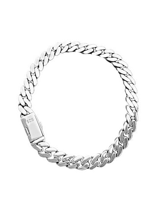 AcpL Cuban Link Chain Bracelet 925 Sterling Silver 8.75