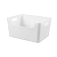 thumbnail image 2 of (3 pack) Mainstays X-Large Easy Access Bin, Versatile Open Plastic Storage Containers, Scoop Front, White, 2 of 8