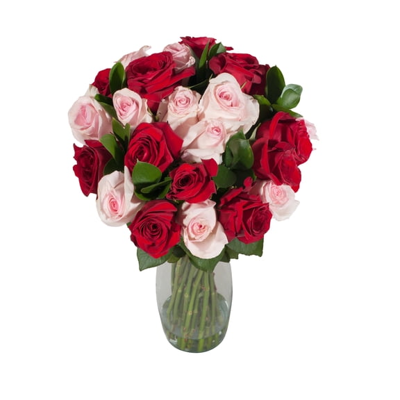 Deluxe Love You More Rose Bouquet, Farm Direct Fresh Cut Flowers, Red & Pink Roses by Bloomingmore