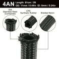 thumbnail image 3 of Unique Bargains 3ft 4AN Fuel Hose AN4 Universal Car Braided Nylon Stainless Steel CPE Oil Fuel Gas Line Hose Black, 3 of 7