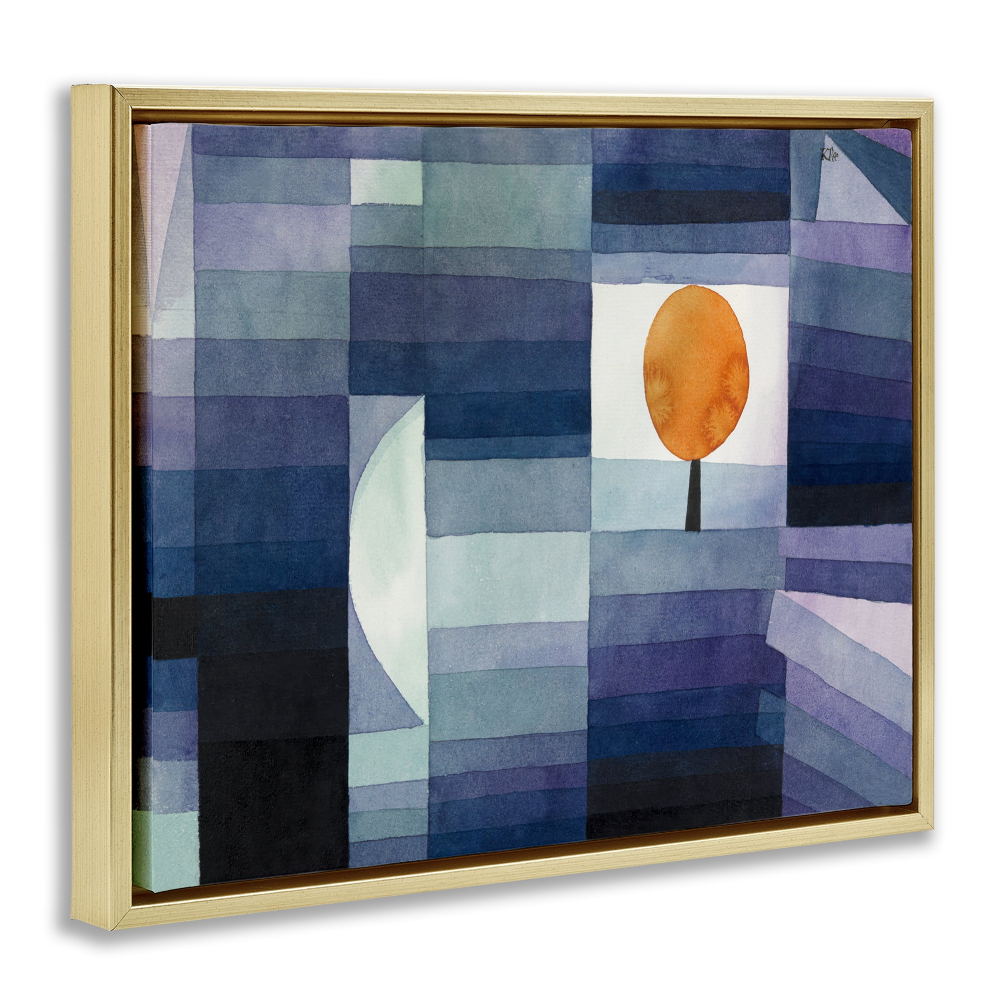 Stupell Industries Harbinger Of Autumn Classic Abstract Painting Gold Floater Framed Canvas Art Print Wall Art, 21 x 17