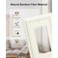 thumbnail image 3 of SH 2-Pack Decorator Wall Plate Cover, Light Almond Decorative Switch Plates and Outlet Covers, Durable Natural Bamboo Fiber Wall Plates for Electrical Outlets, Receptacle, GFCI Outlet, Dimmer Switch, 3 of 14