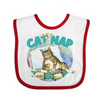 Inktastic Cat Nap Cute Sleeping Cat Boys or Girls Baby Bib