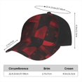 thumbnail image 2 of Curved Design Along The Top Of The Baseball Cap Reinforced Adjustable Breasted Four Seasons Available Darkred Geometric Patterns_2, 2 of 8