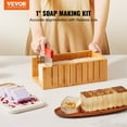 thumbnail image 2 of Soap Making Kit with Bamboo Cutting Box and Silicone Mold, Stainless Steel Straight & Wavy Cutters, 100 Bags and 105 Stickers, Complete DIY Soap Making Supplies for Adults and Beginners, 2 of 11