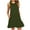 Army Green(Trend), variant on Dresses Summer Sundress for Women 2025 Party Dress O Neck Casual Pockets Sleeveless Above Knee Dress