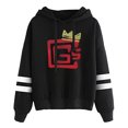 thumbnail image 2 of CG5 Lonely King Logo Pullover Hoodies Pocketless Parallel Bars Sleeve Streetwear Sweatshirts, 2 of 6