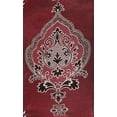 thumbnail image 2 of Luxury Jacquard Curtain Panel with Attached Waterfall Valance, 54 by 84-Inch Alexa Burgundy, 2 of 5